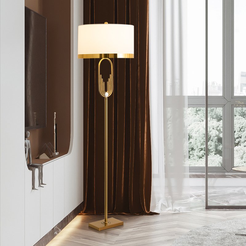 Nordic Floor Lamp Light Bedroom Bedside Lamp Luxury Living Room Sofa Creative Study Simple Modern LED Small Metal 90 80 Round