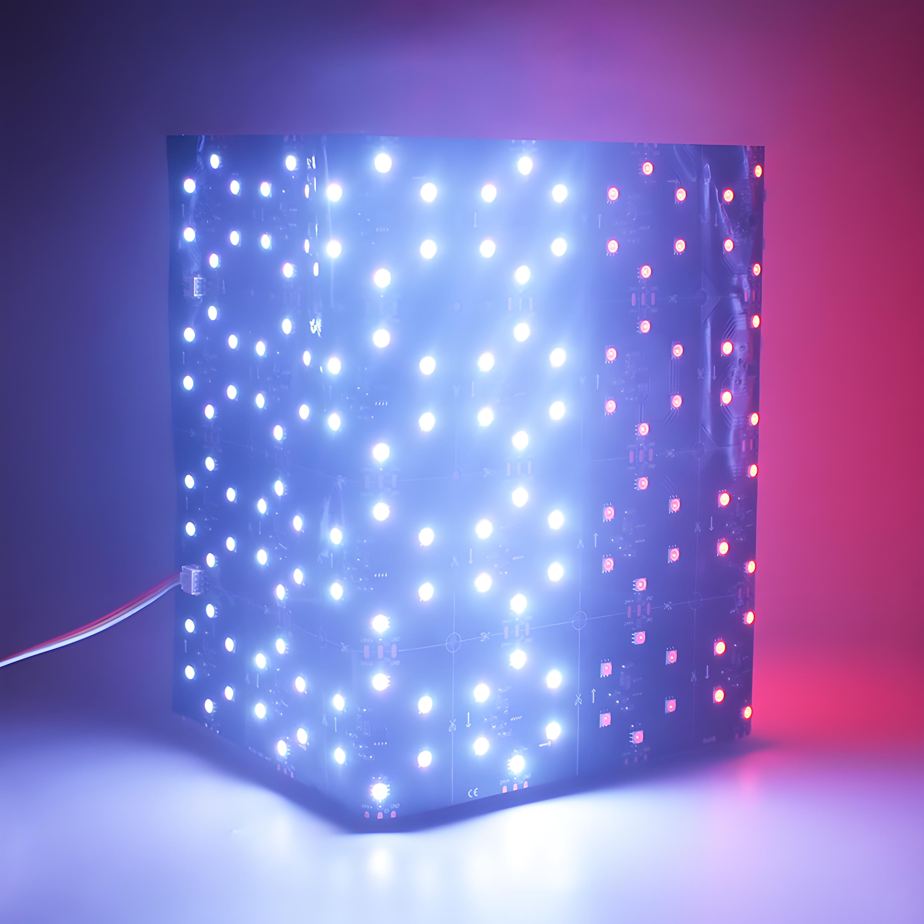 4PCS RGB Addressable LED Light Sheet Smart RGB Digital LED Panel Sheets Flexible With LED Controller Remote for Marble Stone Box