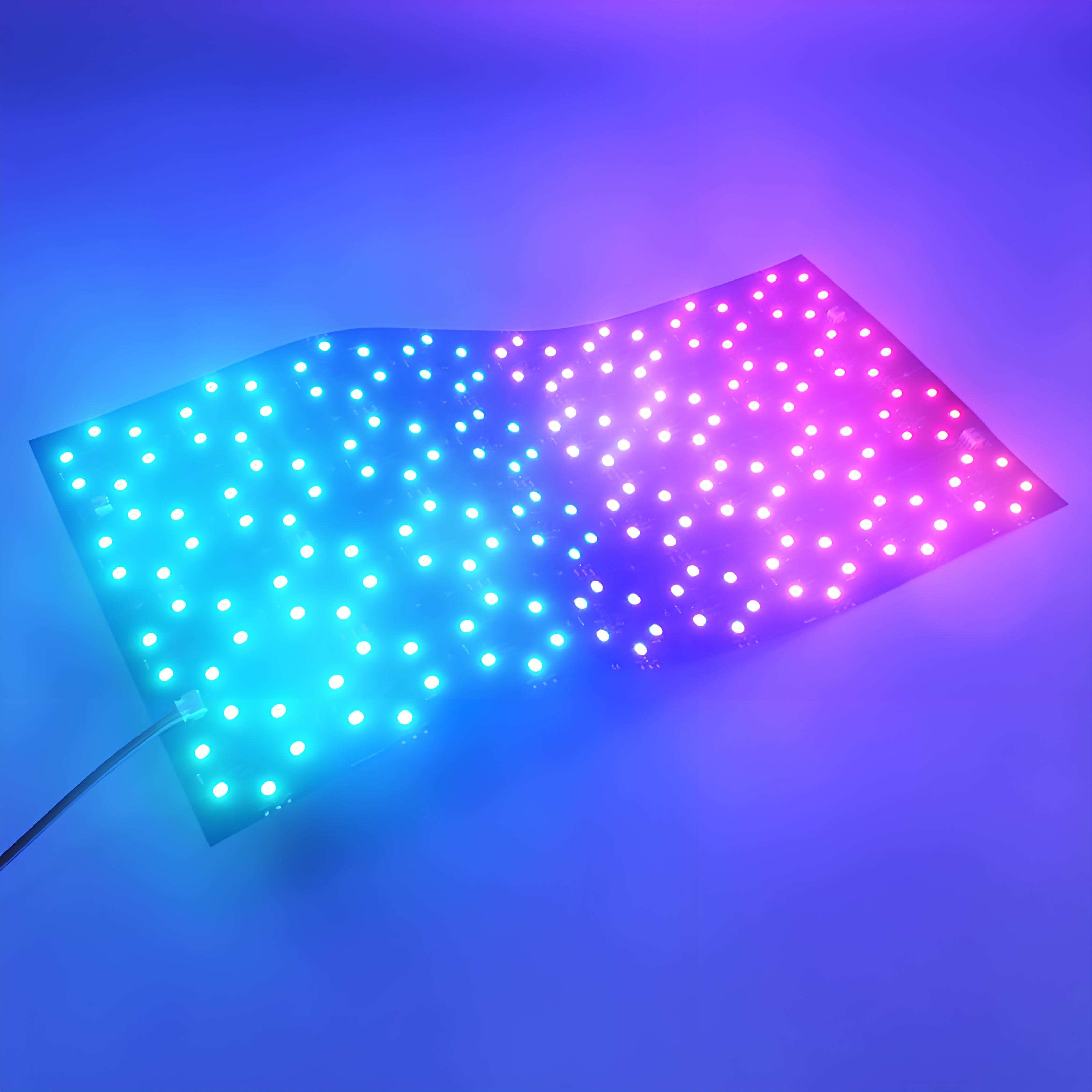 4PCS RGB Addressable LED Light Sheet Smart RGB Digital LED Panel Sheets Flexible With LED Controller Remote for Marble Stone Box