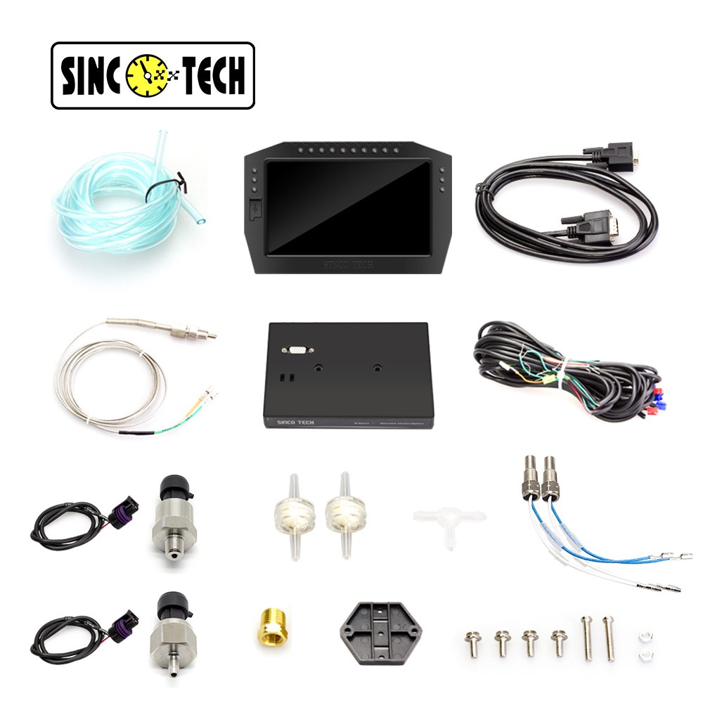 SincoTech DO909 Race Dashboard Customize 7inch Universal ODO Cluster for Car Digital LCD Touch Screen Speedometer Tachometer