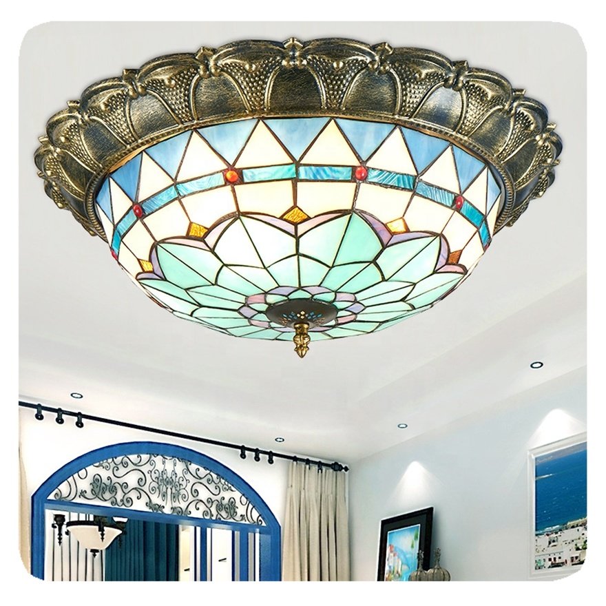 New Mediterranean Pastoral Style Creative Tiffany Lights Lighting for Home Modern Chandeliers Ceiling Luxury Chandelier Lamps