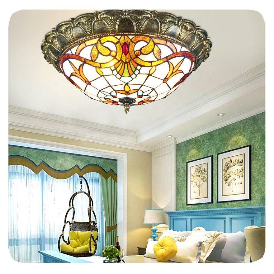 New Mediterranean Pastoral Style Creative Tiffany Lights Lighting for Home Modern Chandeliers Ceiling Luxury Chandelier Lamps