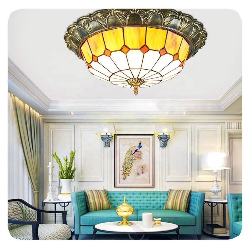 New Mediterranean Pastoral Style Creative Tiffany Lights Lighting for Home Modern Chandeliers Ceiling Luxury Chandelier Lamps