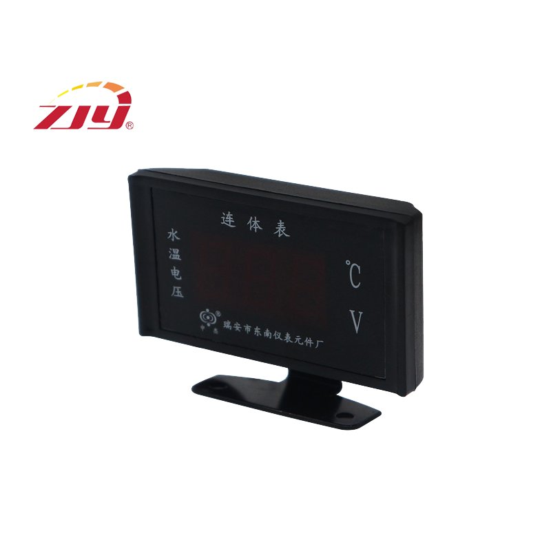ZJY Gauge Universal 2 Functions 12v/24v Auto Car Voltmeter Voltage Meter + Water Temperature Gauge Thermometer