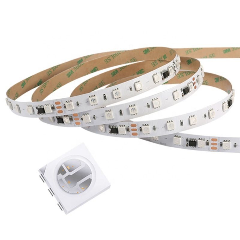 Factory Price Smart Strip Lights WS2811 RGB Addressable LED Lights 10 Pixels DC24V 60LEDs/m LED Strips Light Outdoor Waterproof