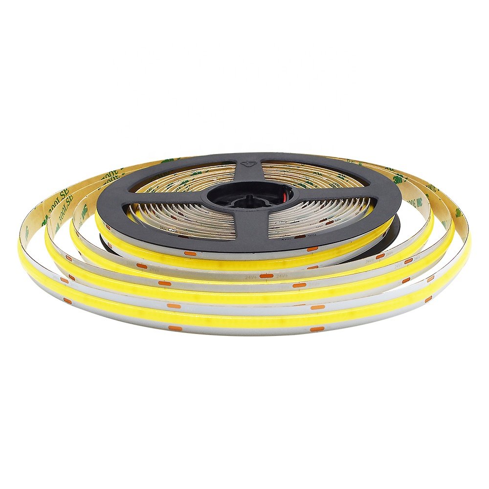 Mini Cutting COB LED Strip 12V/24V RA90 Width 8mm 480Leds/m Flexible Small Cutting COB LED Strip Light for Office Home Cabinet
