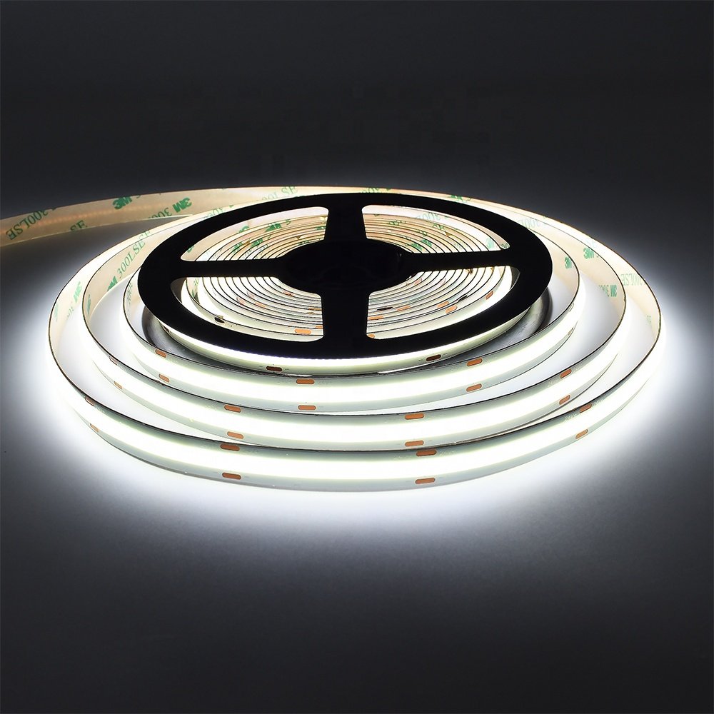 Mini Cutting COB LED Strip 12V/24V RA90 Width 8mm 480Leds/m Flexible Small Cutting COB LED Strip Light for Office Home Cabinet