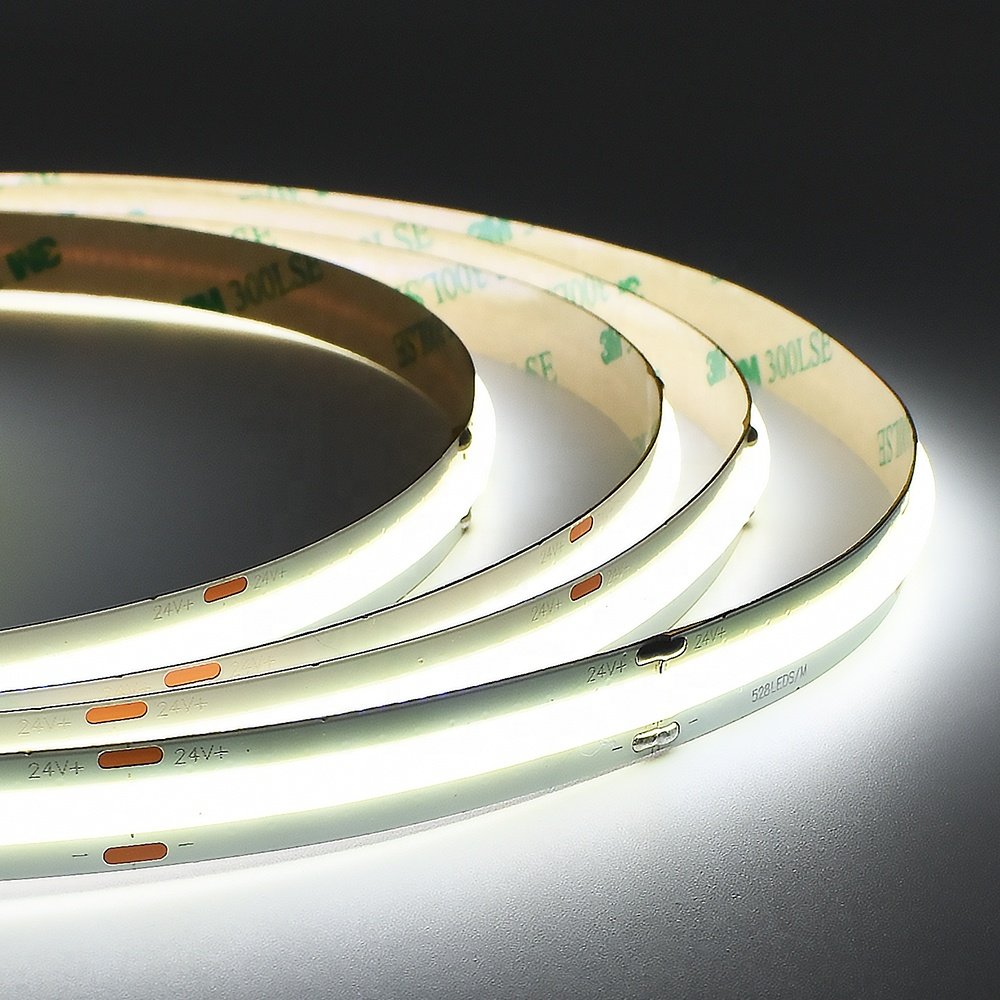 Mini Cutting COB LED Strip 12V/24V RA90 Width 8mm 480Leds/m Flexible Small Cutting COB LED Strip Light for Office Home Cabinet