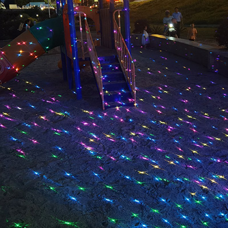 35W Outdoor RGB LED Firefly Light Dynamic Park Waterproof Tree Spotlight Aluminum IP65 DC Landscape Garden Snow Projector Light