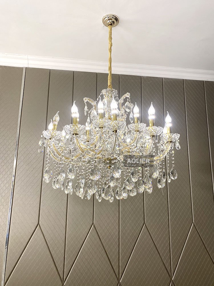 Customized Modern Luxury Hotel extra Large Crystal Chandelier Home Decor Hanging Chrome Crystal Chandeliers Made in China