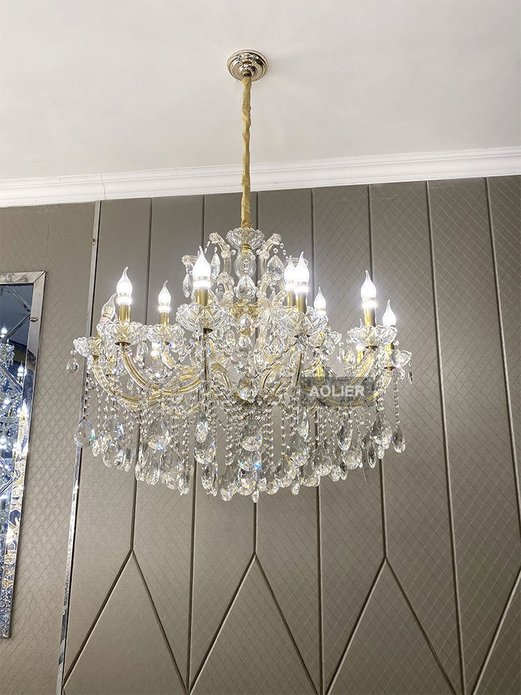 Customized Modern Luxury Hotel extra Large Crystal Chandelier Home Decor Hanging Chrome Crystal Chandeliers Made in China
