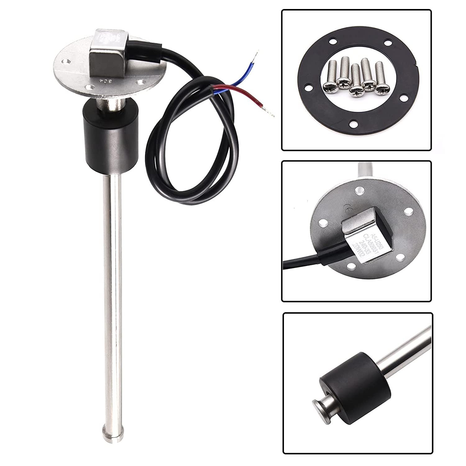 600mm Marine Boat RV Truck Fuel Water Tank Level Sensor Sender Sending Unit 0-190 Ohms 240-33ohms