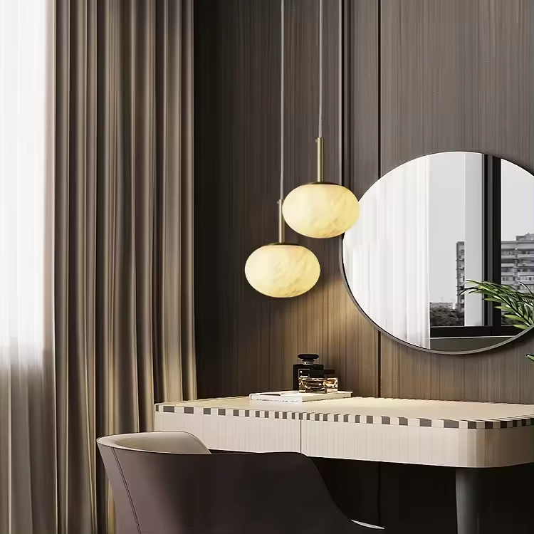 Custom Cluster Globe Pendant Light Alabaster Chandeliers Creative Ceiling Bubble Ball Marble Decoration for Bedroom Living Room