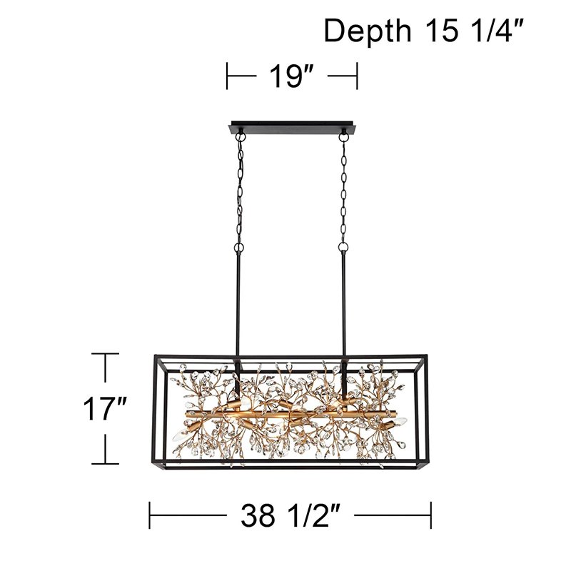 Creativity Square Branch K9 Crystal for Living Room Chandler Ceiling Gold Brass Crystal Decorate Light Chandeliers