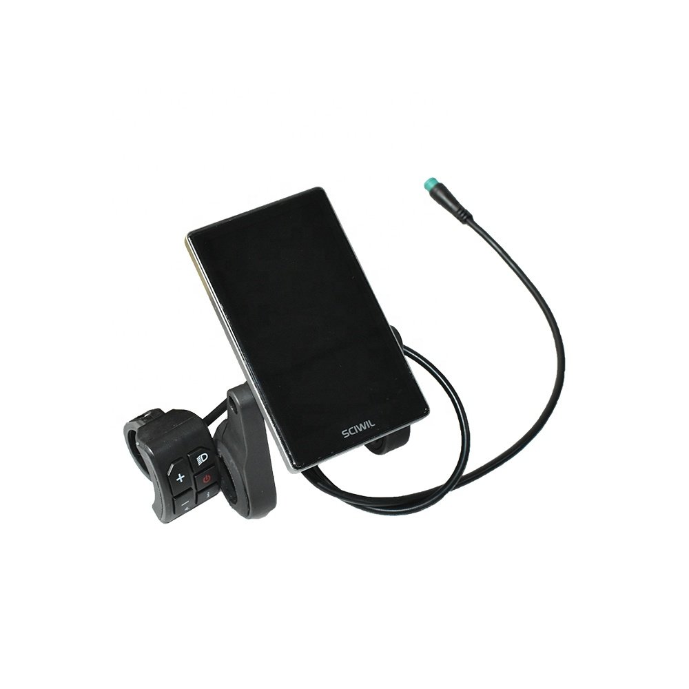 Ebike Keyless Meter 808 Horizontal Screen Auto Light Sensor 2# Protocol Electric E Bike NFC Card Function LCD Display for E-bike