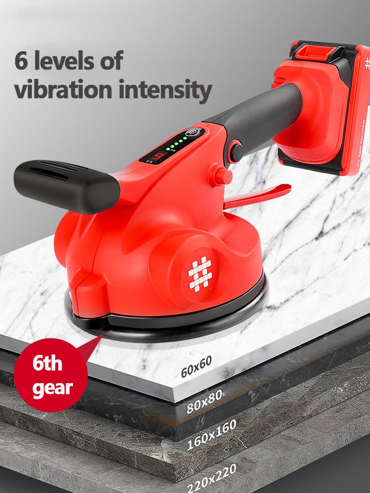 Shijing 9392/9393 21V Professional Vibrator Auto Leveling Machine Tiles Laying Handheld Vibrating Tiling Electric Paving Tiler