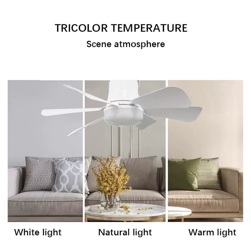 2025 Lights for Home Quiet 16.5 Inch Ceiling With 1000 Lumens Lamp Ventilador Bedroom Remote Control Dimmerble LED Socket Fan