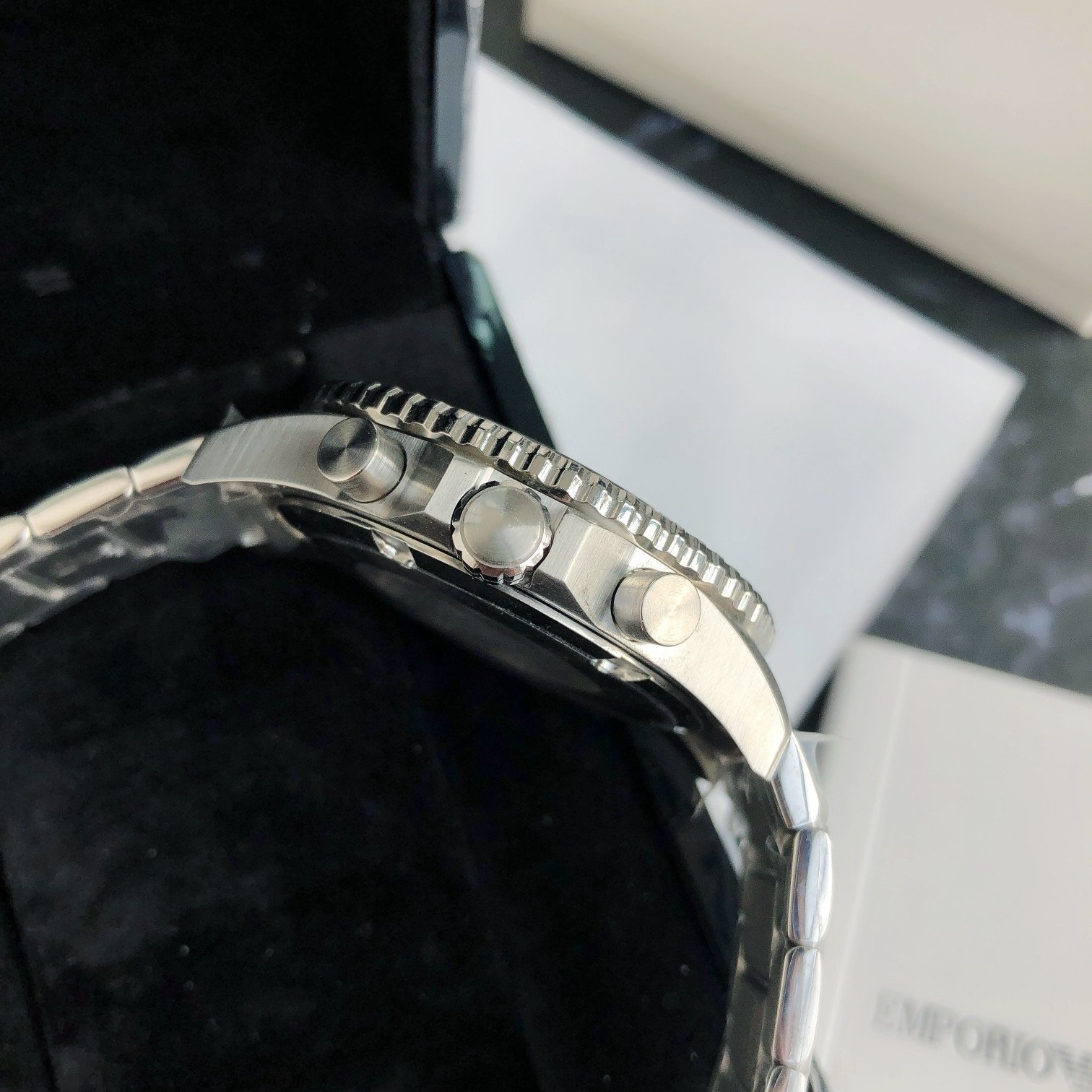In Stock Fashion Brand Quartz Stainless Steel Chronograph Men's Watch Butterfly Clasp Business Designer Watch for Men AR11360