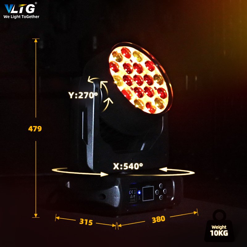 VLTG High Quality 19pcs 15w LED Wash Light Dmx Controller RGBW LCD Touch Screen Display for Night Club Party