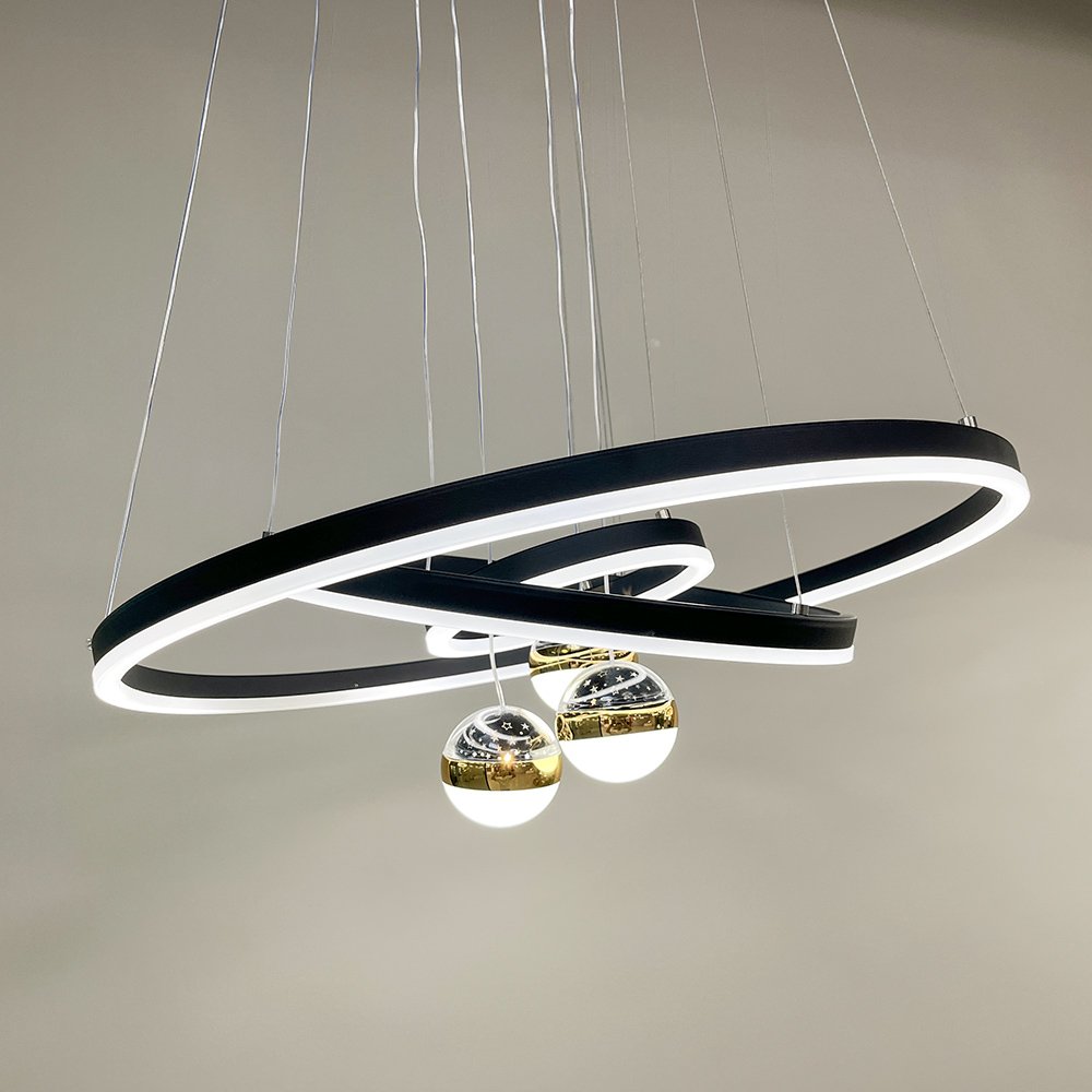 Three Ring Ball Hanging Pendant Lights Modern Nordic Atmosphere Livngroom Dining Room Chandelier