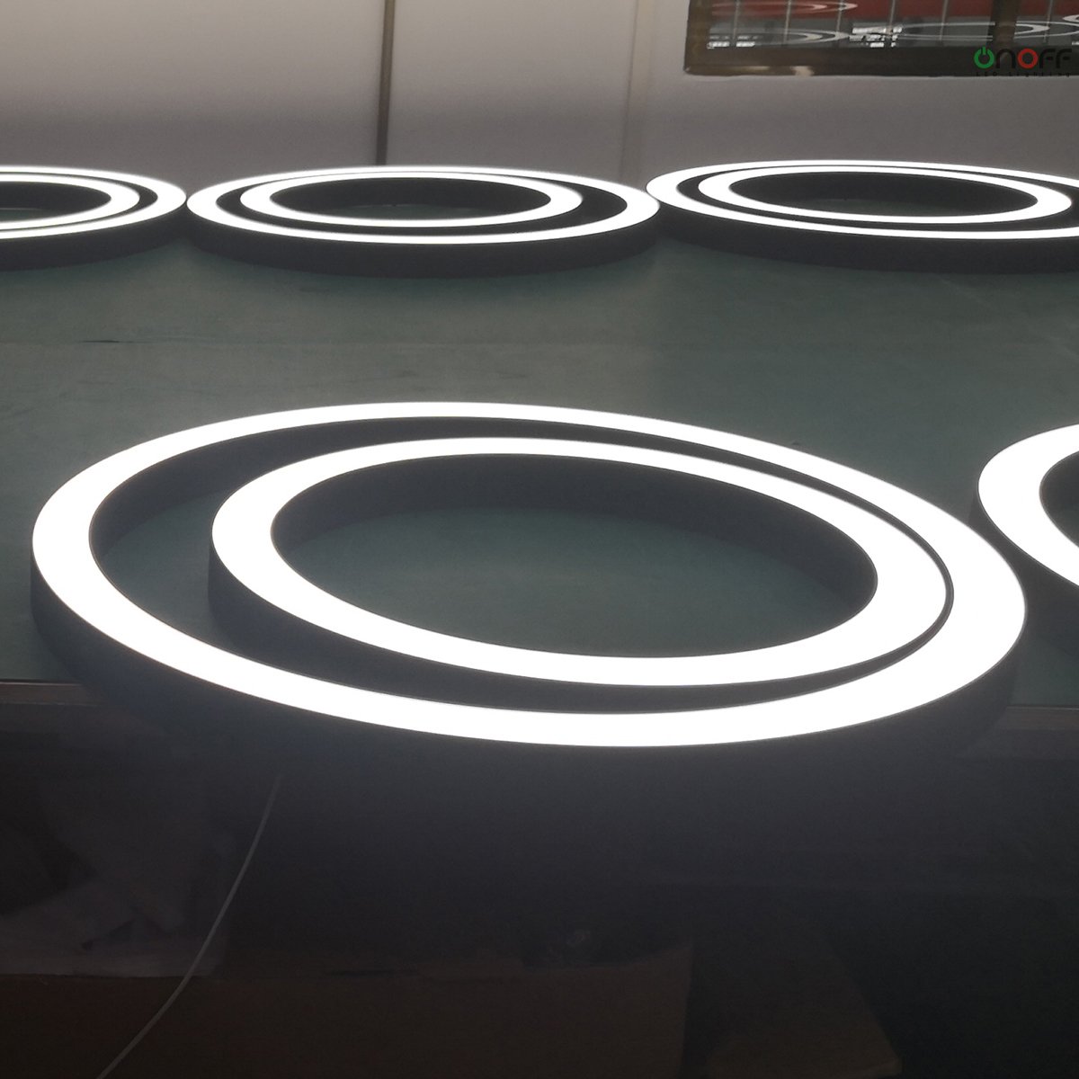 Flicker-free Ceiling Circular Light Big Size LED Aluminum Light Fixtures for Shopping Mall