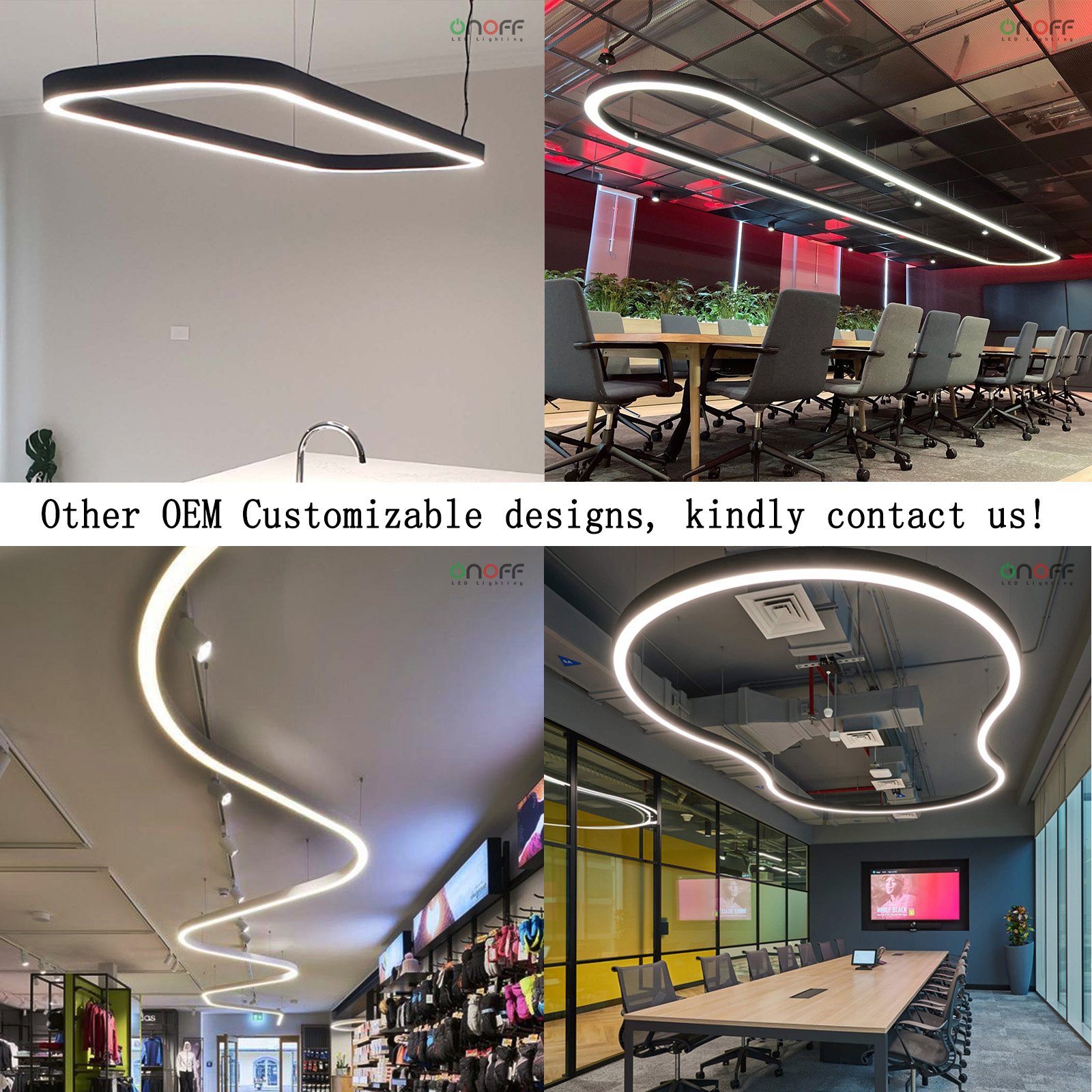 Flicker-free Ceiling Circular Light Big Size LED Aluminum Light Fixtures for Shopping Mall