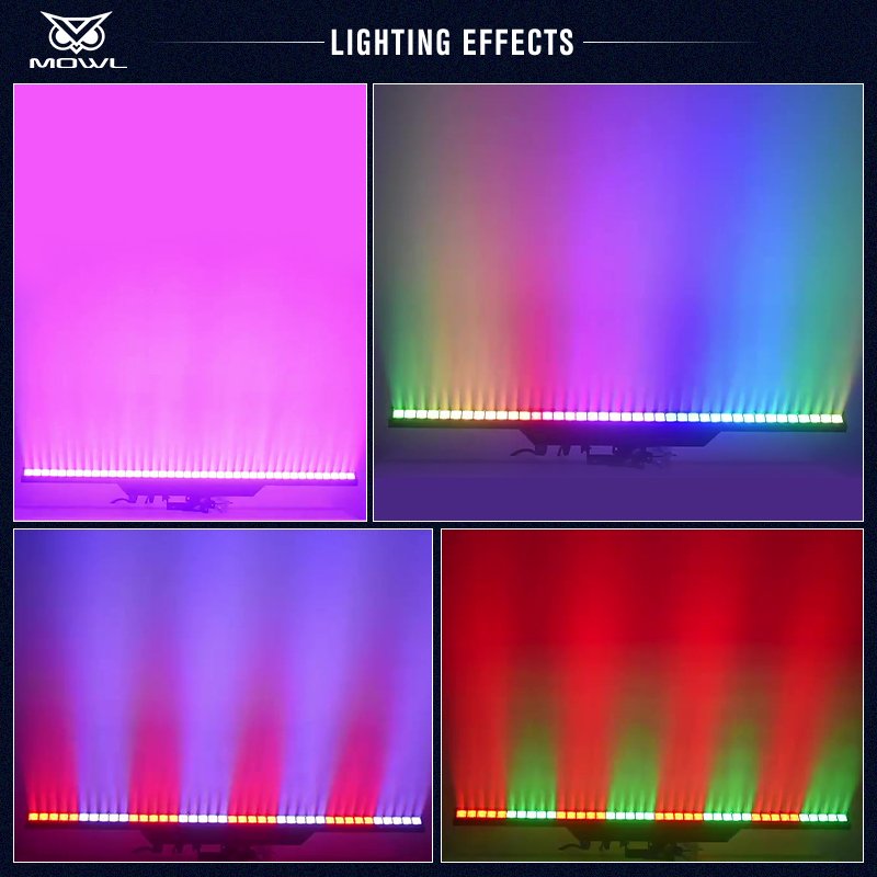 36pcs 3w 3535 RGB 3in1 Strobe Background Atmosphere Cyclorama LED Wall Wash Light for Stage Bar