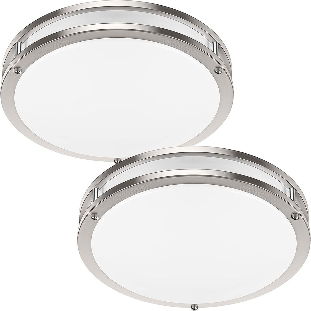Flush Mount Dimmable Modern Style Round LED Ceiling Light 11\" & 13\" No Flicker for Indoor Use
