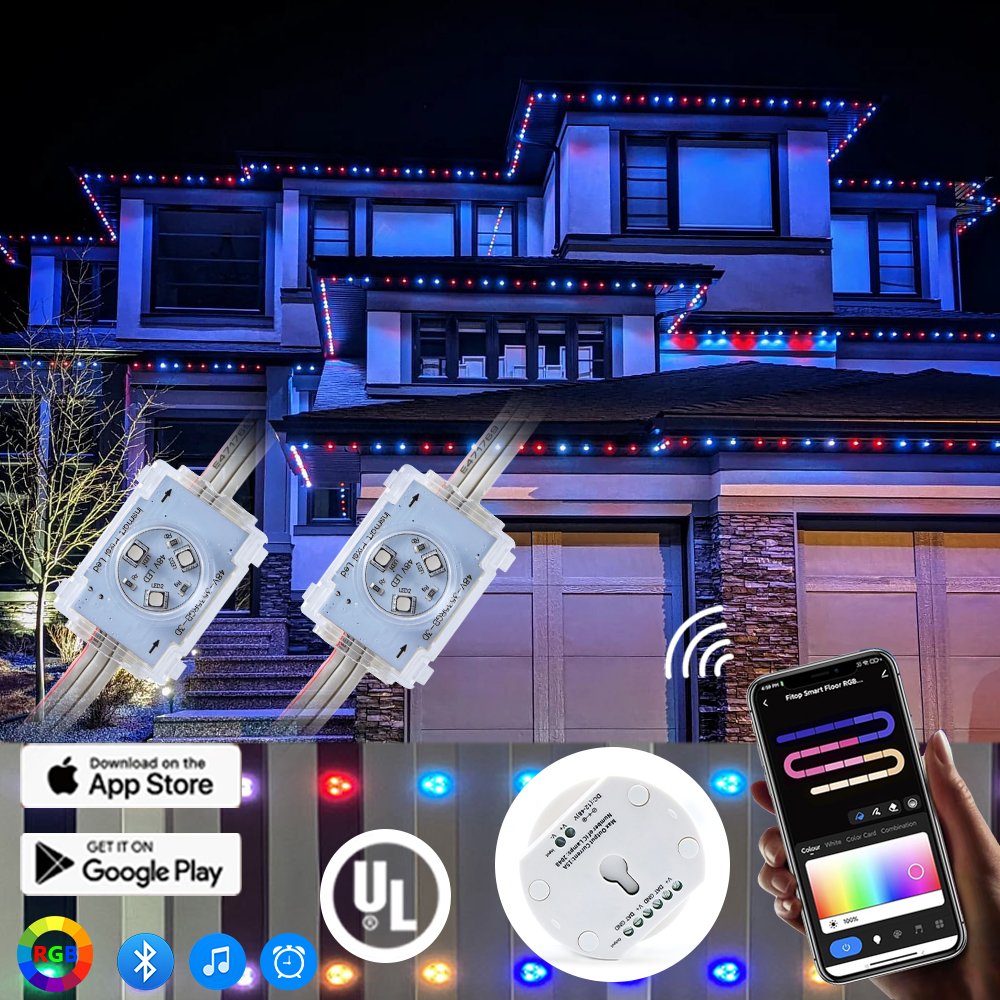 IW Permanent Christmas Lights Pixel Led Wholesale Price IP68 Outdoor Waterproof Rgbw Lighting Decorative Home Led Light