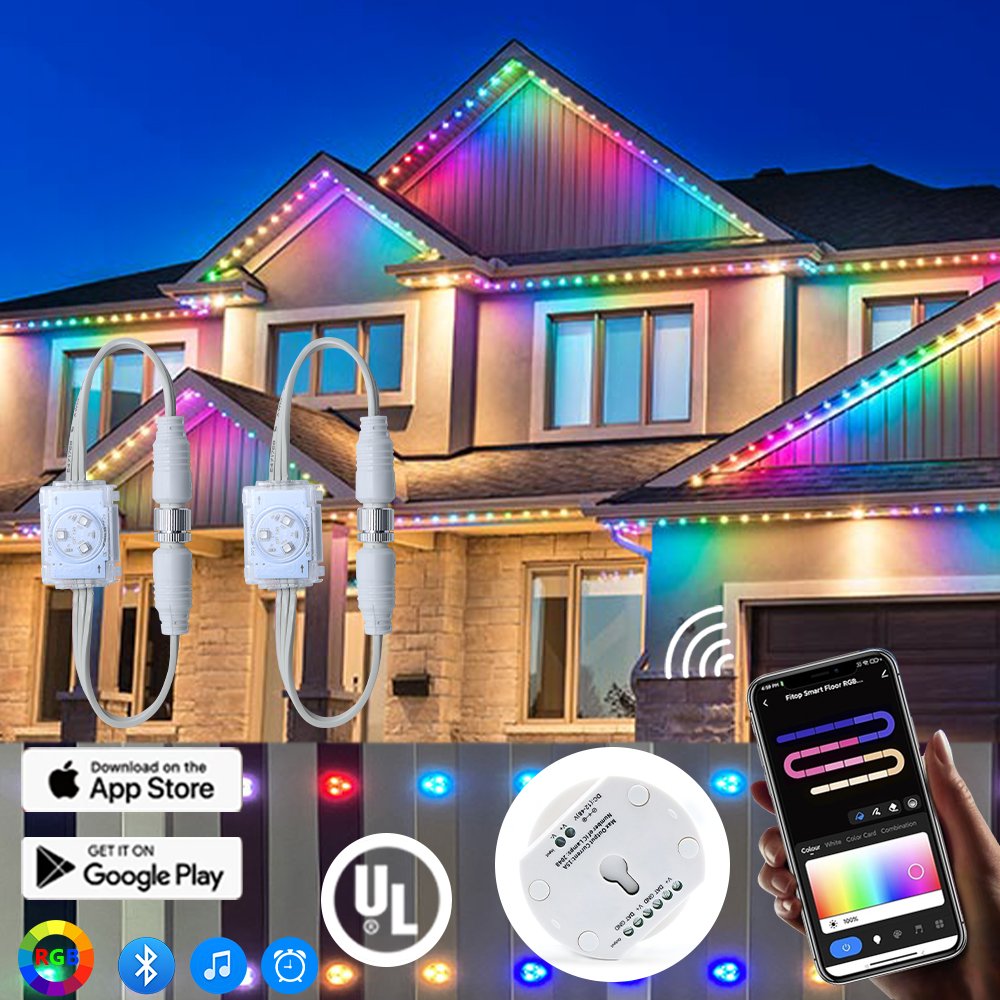 IW Permanent Christmas Lights Pixel Led Wholesale Price IP68 Outdoor Waterproof Rgbw Lighting Decorative Home Led Light