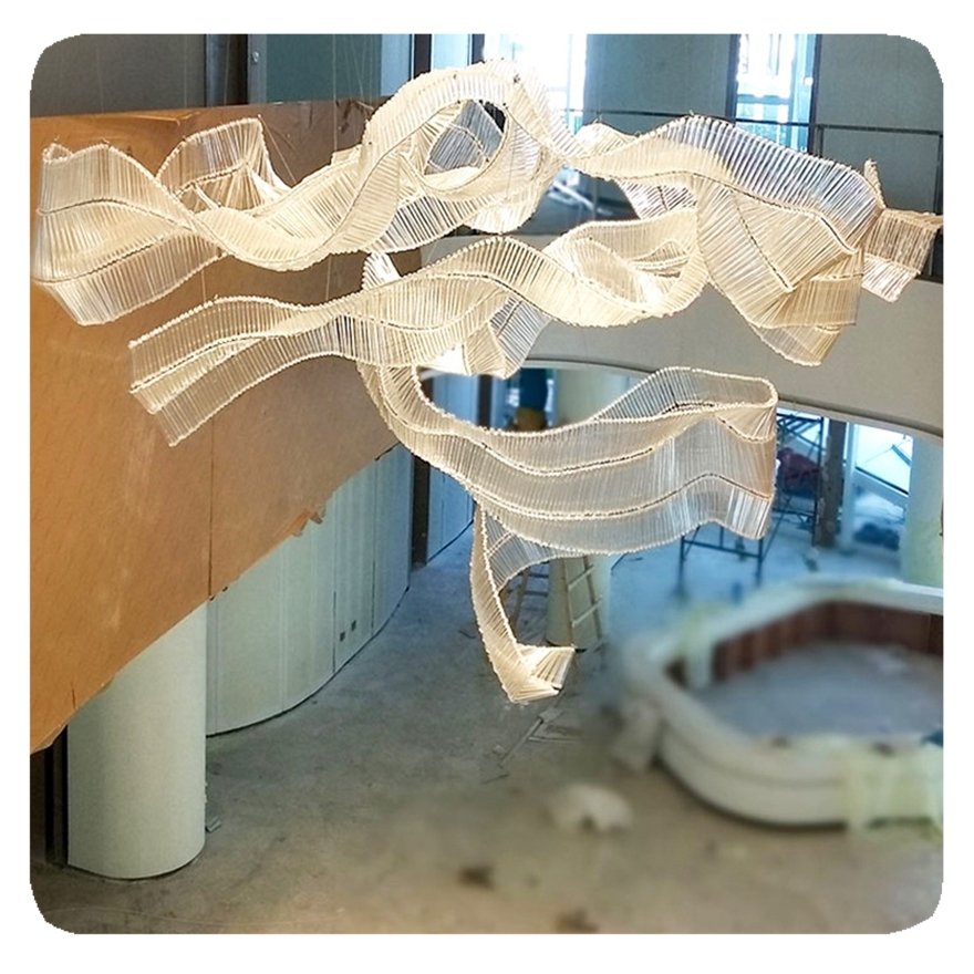 New Modern Custom Design Indoor Stairs Villa Hall Store Rotating Staircase Luxury Crystal Led Chandelier Pendant Light Lamp
