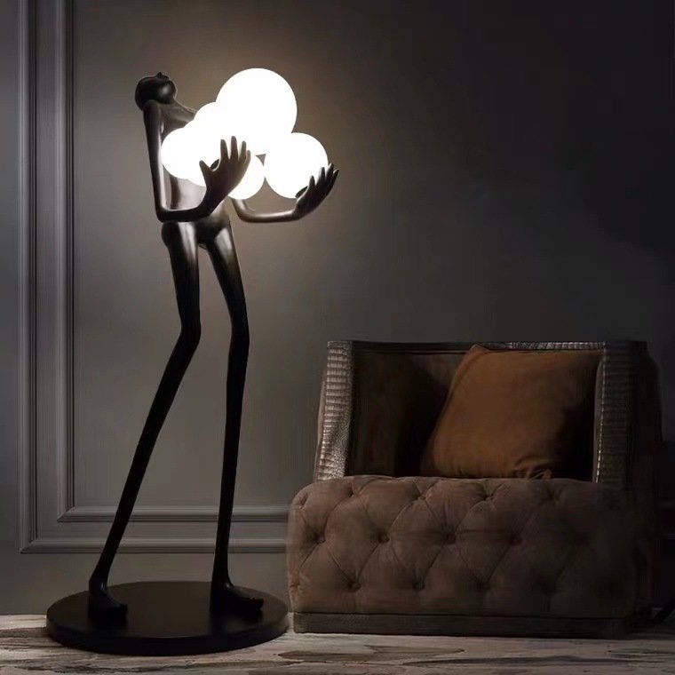 Hotel Nordic Living Room Corner Resin Sculpture Floor Light Designer Modern Minimalist Art Decoration Standing Led Floor Lamp