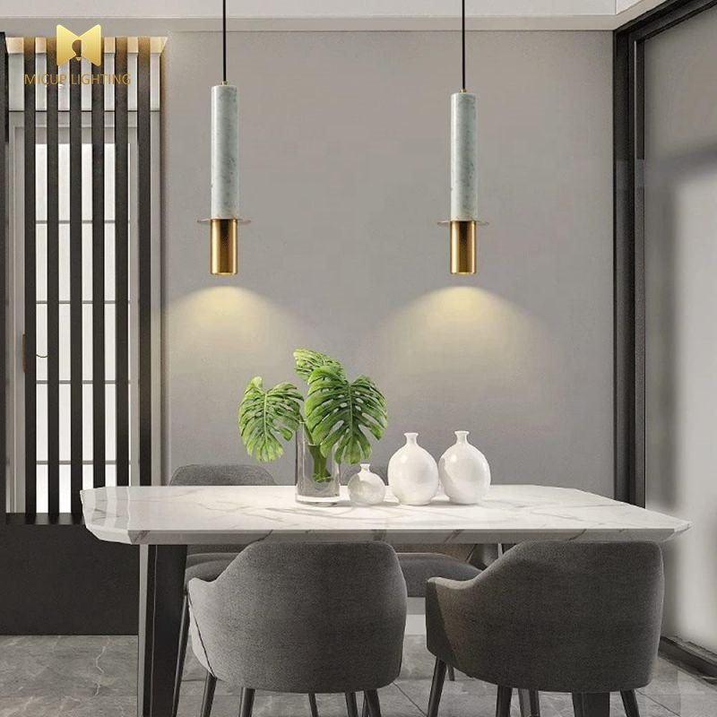 New Recommended Nordic Simple Modern Marble Led Light Line Bar Restaurant Bedside Corridor Pendant Light