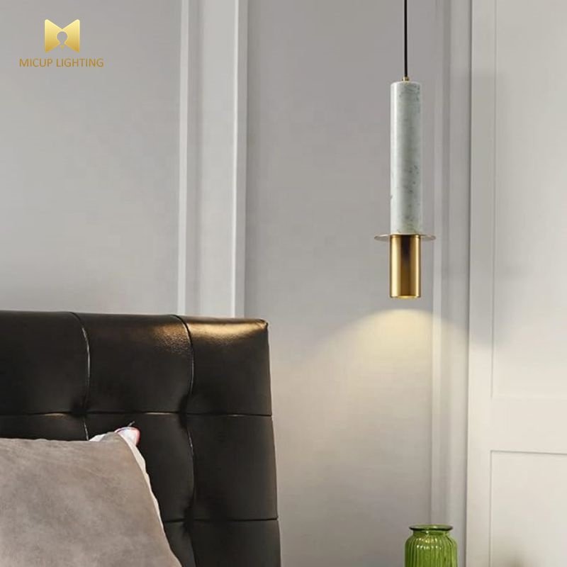New Recommended Nordic Simple Modern Marble Led Light Line Bar Restaurant Bedside Corridor Pendant Light
