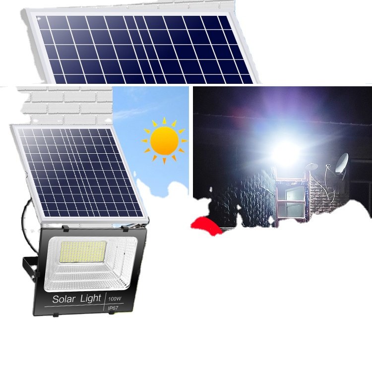 500W 200W 1000W 800W 300W 600W Outdoor Ip65 Waterproof White Garden Cell Two in One Led Solar Panel Flood Light Reflector