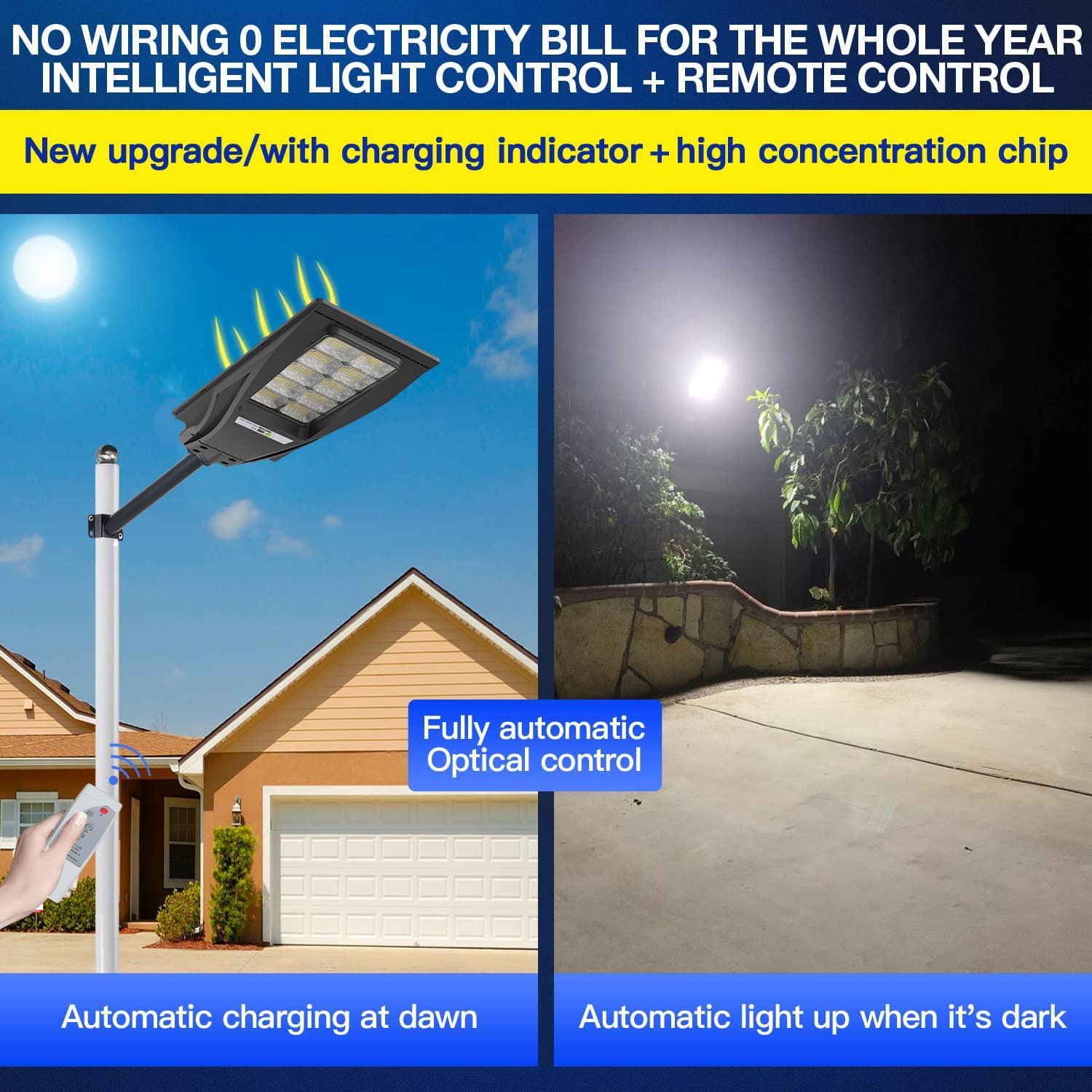Omsen Jortan Quality Street Light Integrated Water Proof Motion Sensor 300 Watts 300W Led With Auto Dimming Solar Street Light