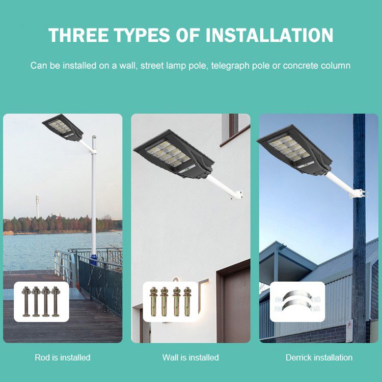 Omsen Jortan Quality Street Light Integrated Water Proof Motion Sensor 300 Watts 300W Led With Auto Dimming Solar Street Light