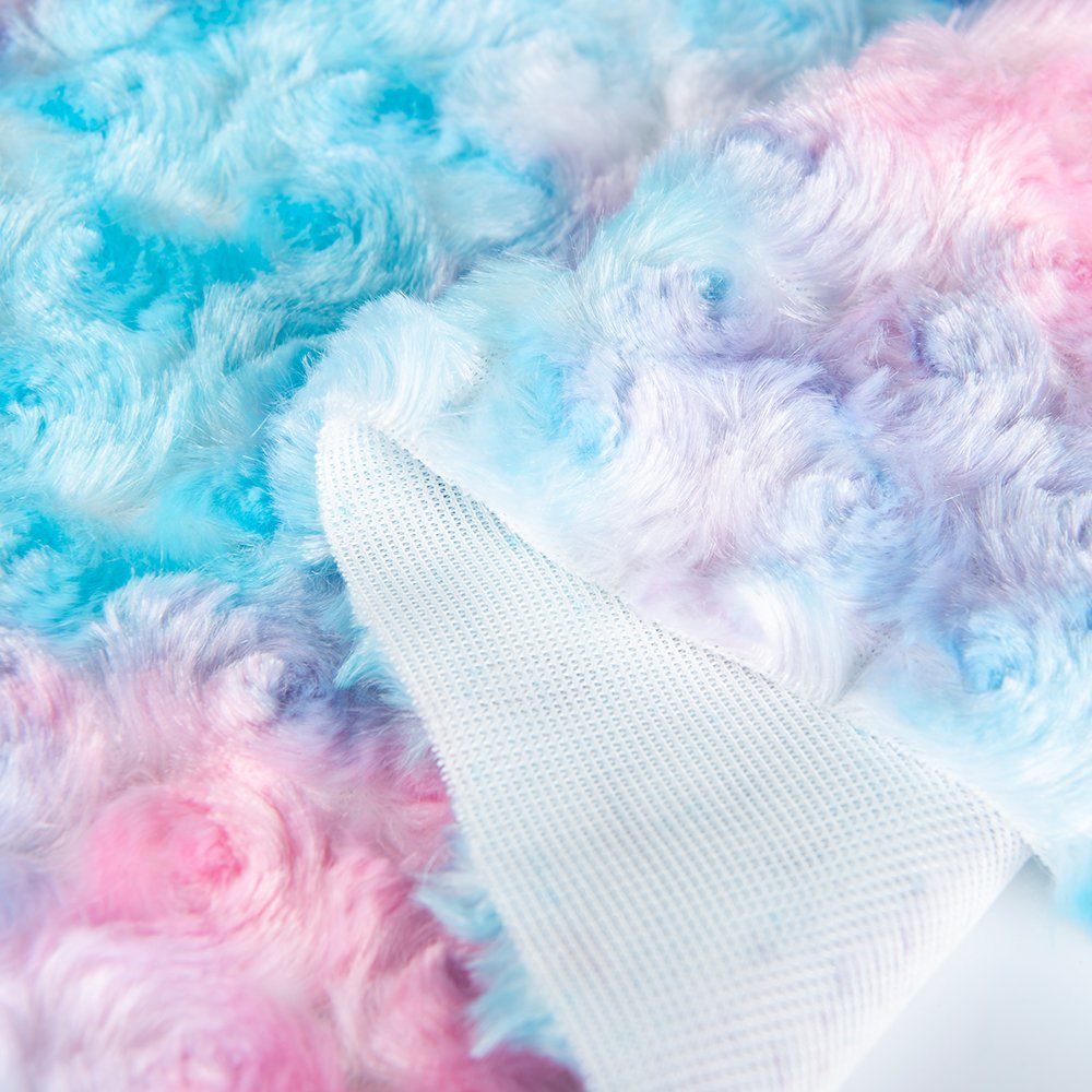 100% Polyester Plush Fabric Suitable Wholesale Tie Dye PV Fabric for Carpet/Toy/Garment/pet Mat