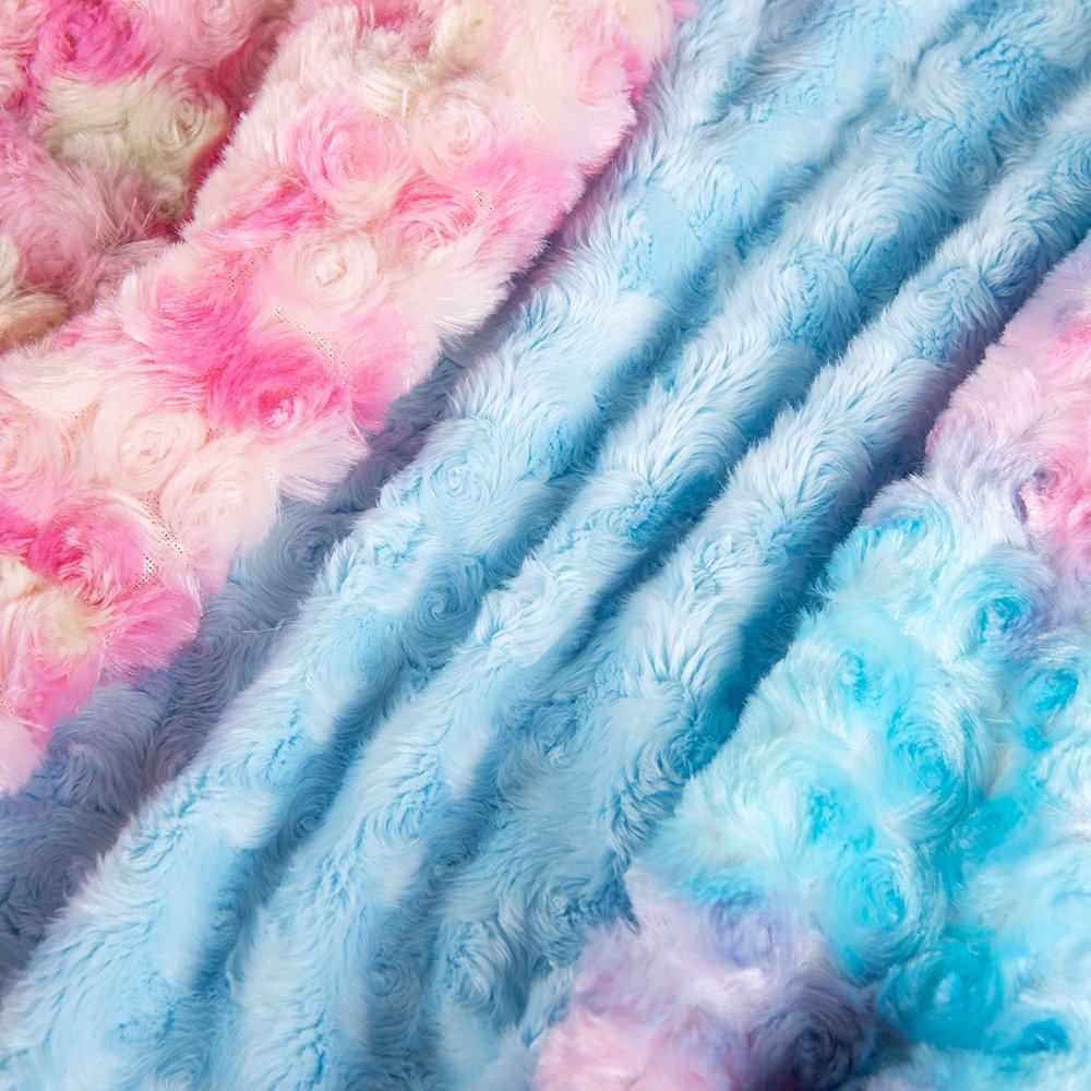 100% Polyester Plush Fabric Suitable Wholesale Tie Dye PV Fabric for Carpet/Toy/Garment/pet Mat