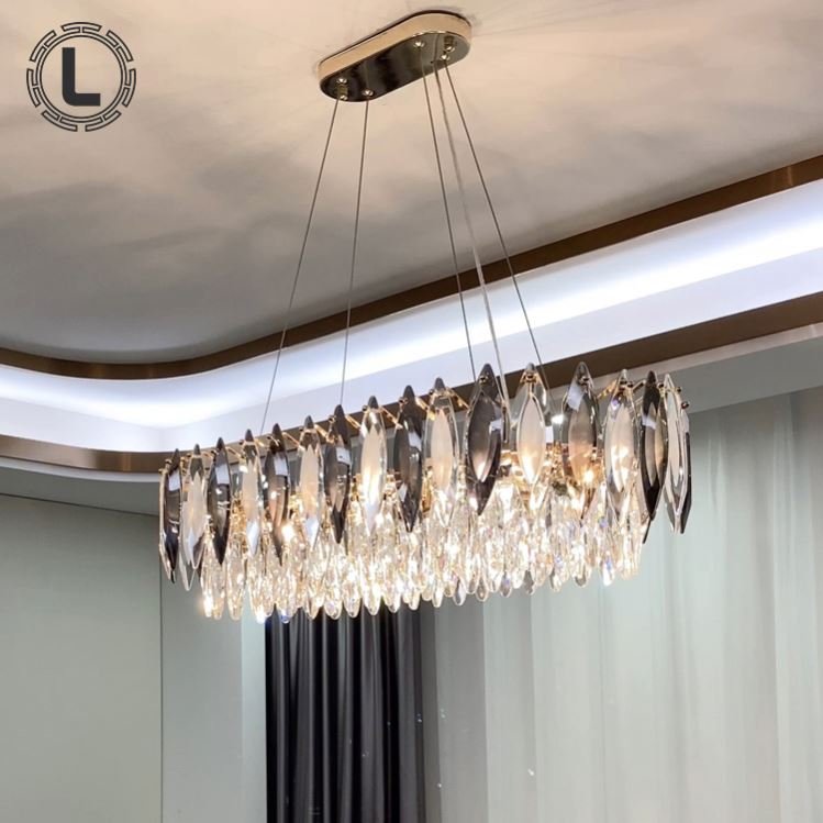 2021 European Round Indoor Hotel Wedding Luxury Lighting Decoration Led Modern Crystal Hanging Chandelier