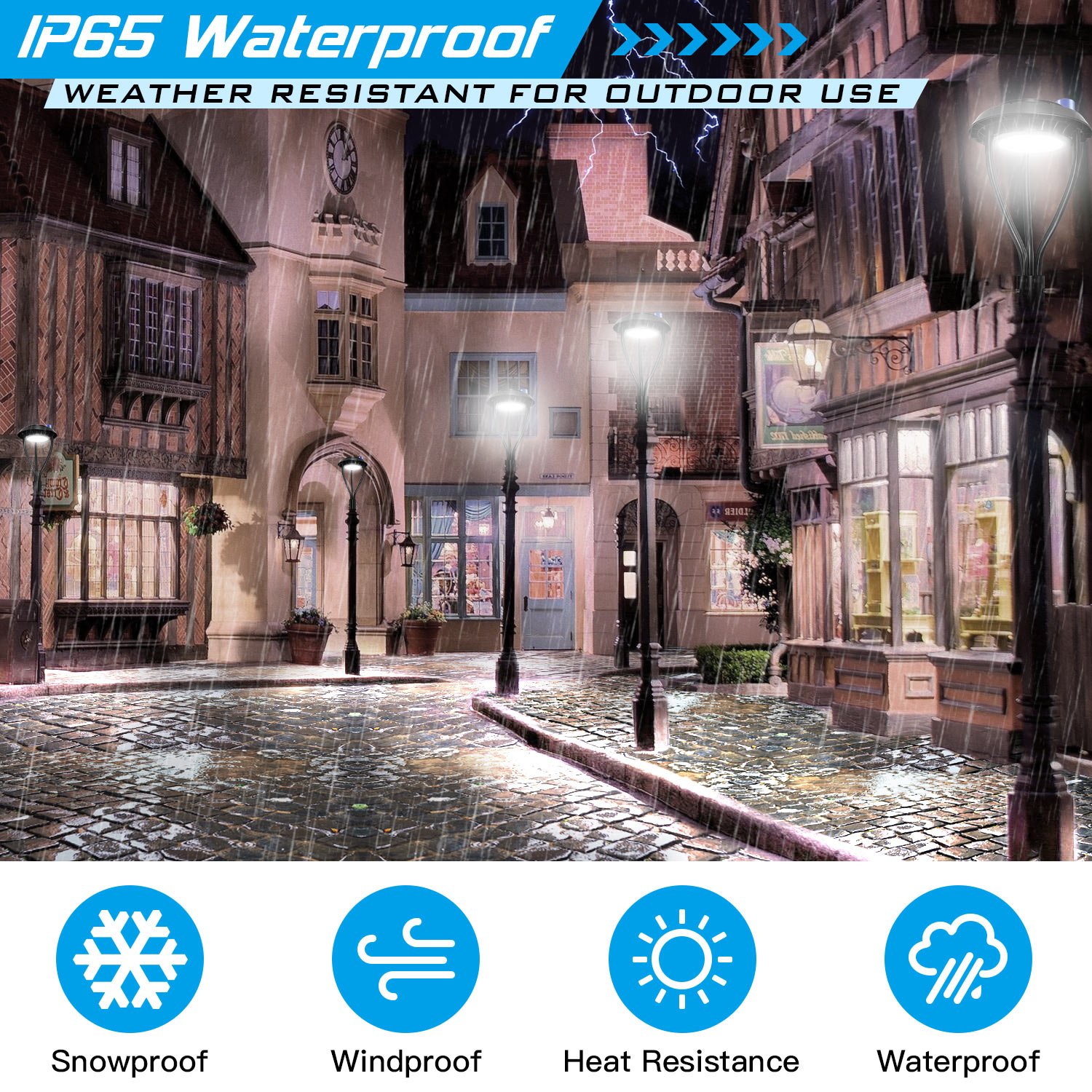 Led Light Garden Waterproof Street Lamp Aluminum Outdoor Lighting Control Street Lamp Durable Road Light Ip66