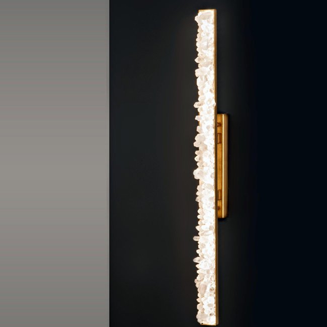 Custom Led Natural Crystal Sconce Wall Lamps Background Wall Line Minimalist Aisle Bedroom Bedside Wall Lamps