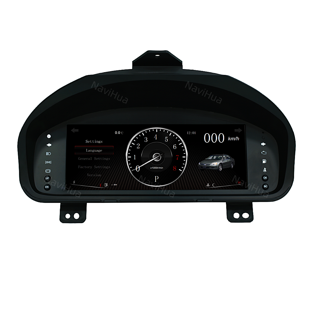 NaviHua 10.25" LCD Dashboard Screen for Honda Accord 2003 2007 Car Digital Cluster Auto Speedometer Virtual Cockpit New Arrival