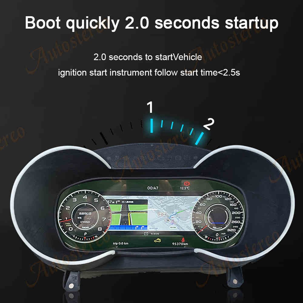 Digital Performance Display for Audi TT 2008-2014 Instrument Panel Speed Meter Car Multimedia Player Dashboard Display