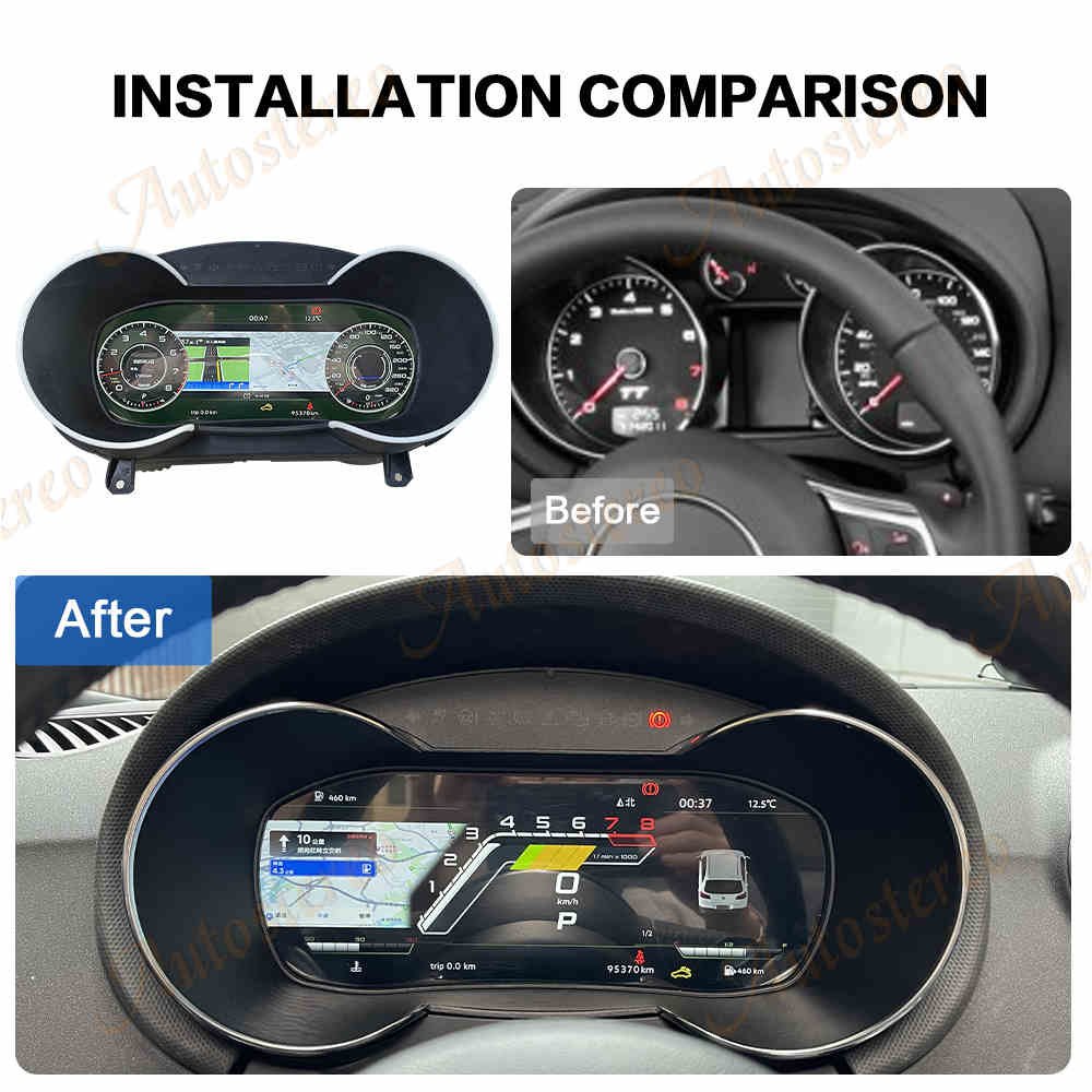 Digital Performance Display for Audi TT 2008-2014 Instrument Panel Speed Meter Car Multimedia Player Dashboard Display