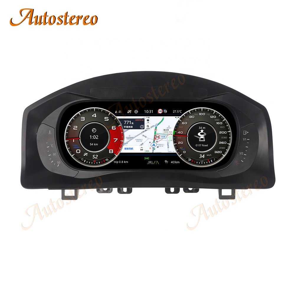 For Volkswagen Tiguan 2013 LCD Dashboard Auto Player Digital Cluster Instrument Panel Multifunctional QLED Speed Meter Head Unit