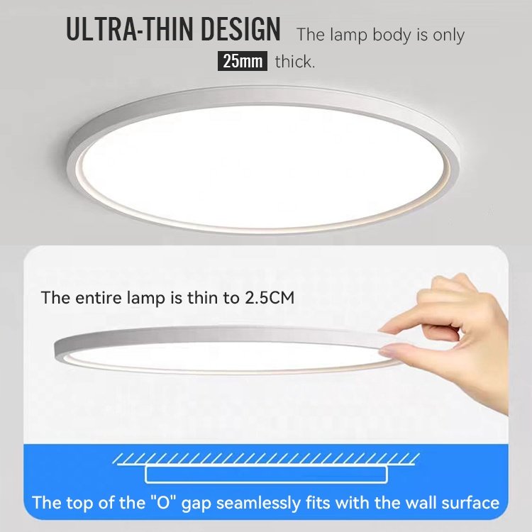 Slim Led Ceiling Light Spot Dimmable Surface Mounted Led Panel Light for Bedroom Home House Living Room Ceiling Light Round