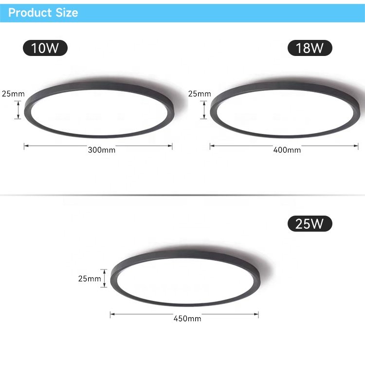 Slim Led Ceiling Light Spot Dimmable Surface Mounted Led Panel Light for Bedroom Home House Living Room Ceiling Light Round