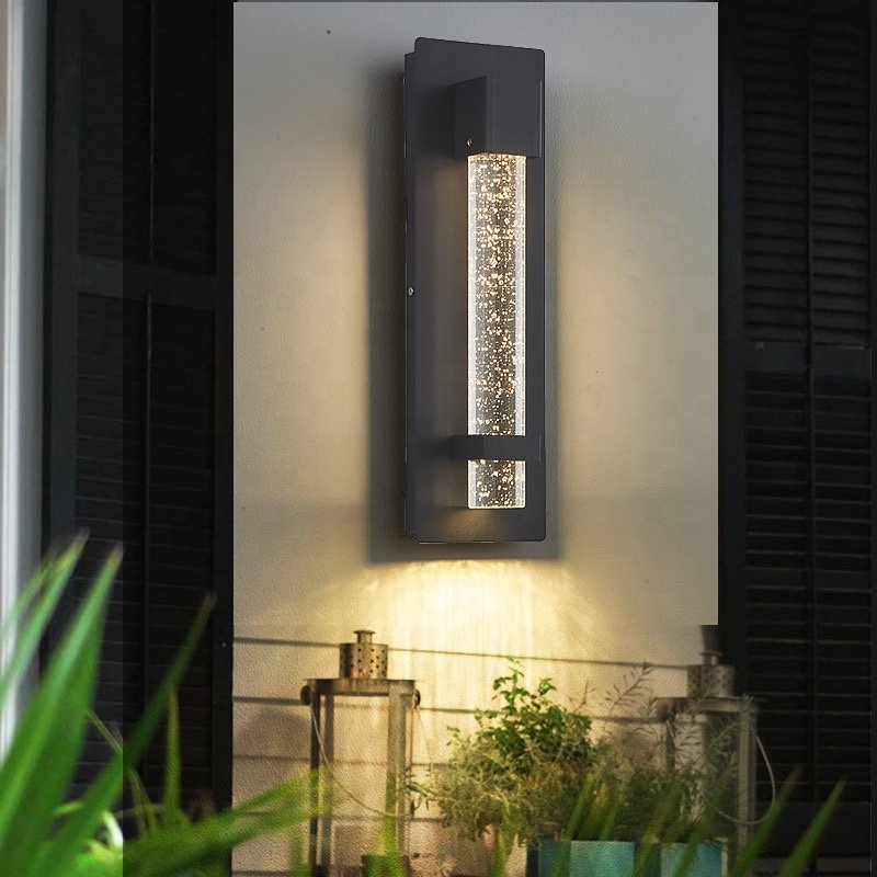Modern and Minimalist Outdoor Waterproof Crystal Wall Lamp, Balcony, Corridor, Corridor, Courtyard Outdoor Garden Lights