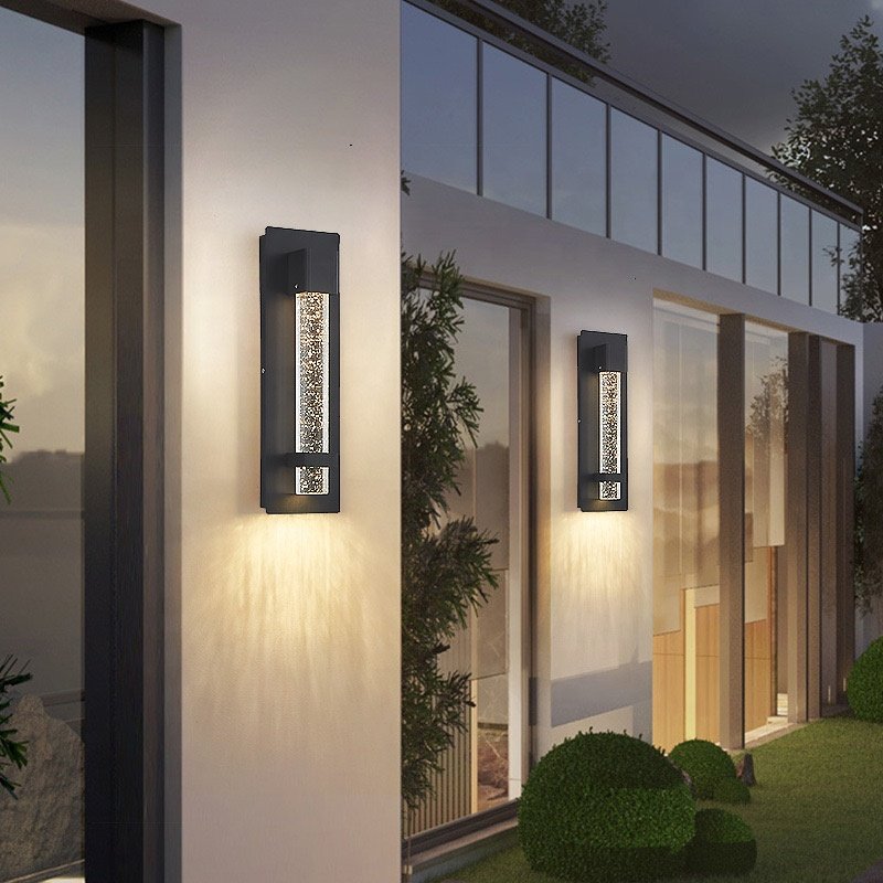 Modern and Minimalist Outdoor Waterproof Crystal Wall Lamp, Balcony, Corridor, Corridor, Courtyard Outdoor Garden Lights